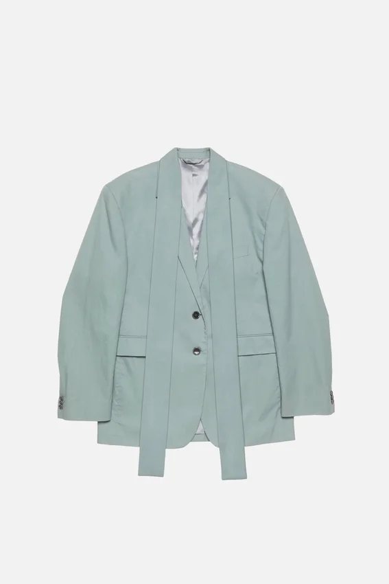 Suit jacket with scarf