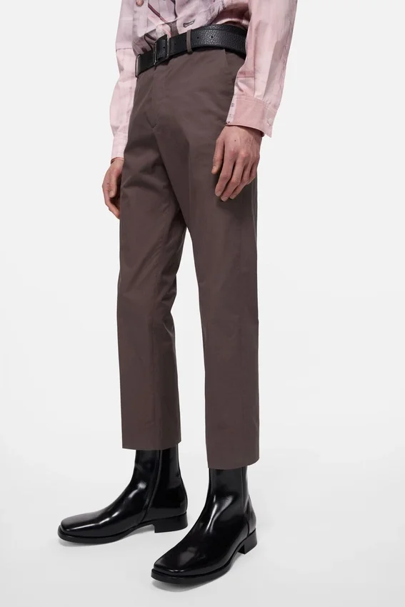 Tailored cotton trousers
