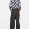 Tailored herringbone trousers