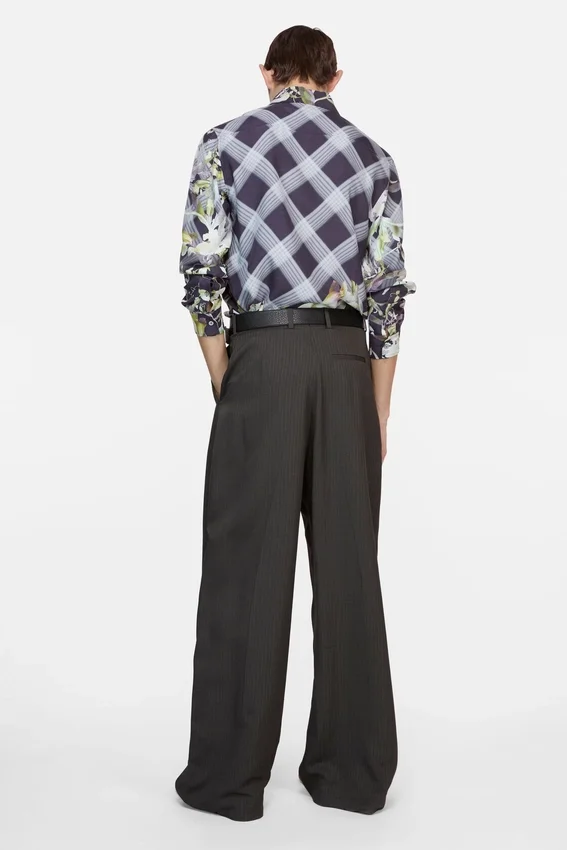 Tailored herringbone trousers
