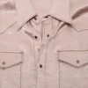 Textured satin button-up shirt