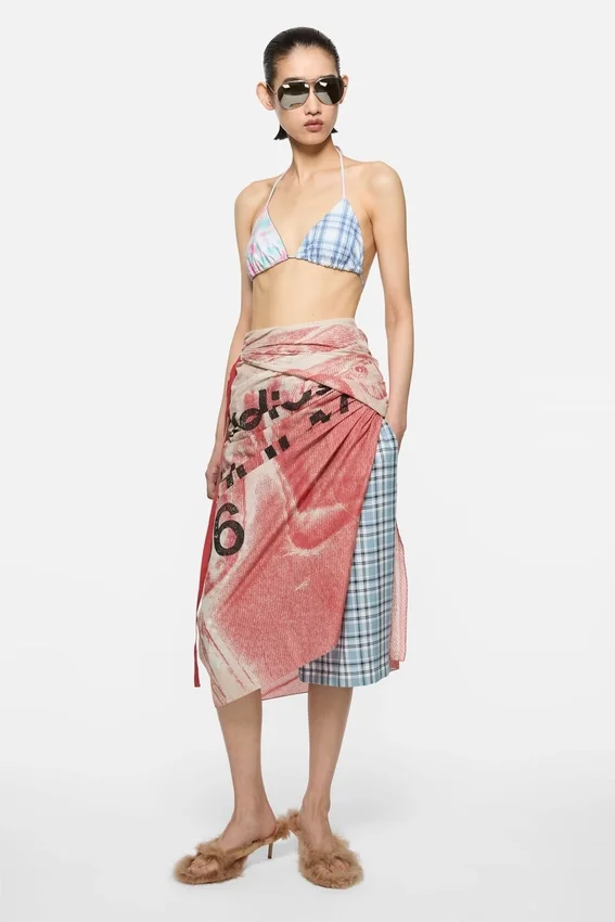 Thin printed scarf