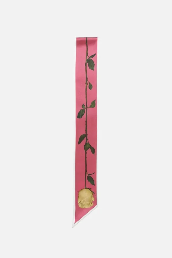 Thin silk satin scarf