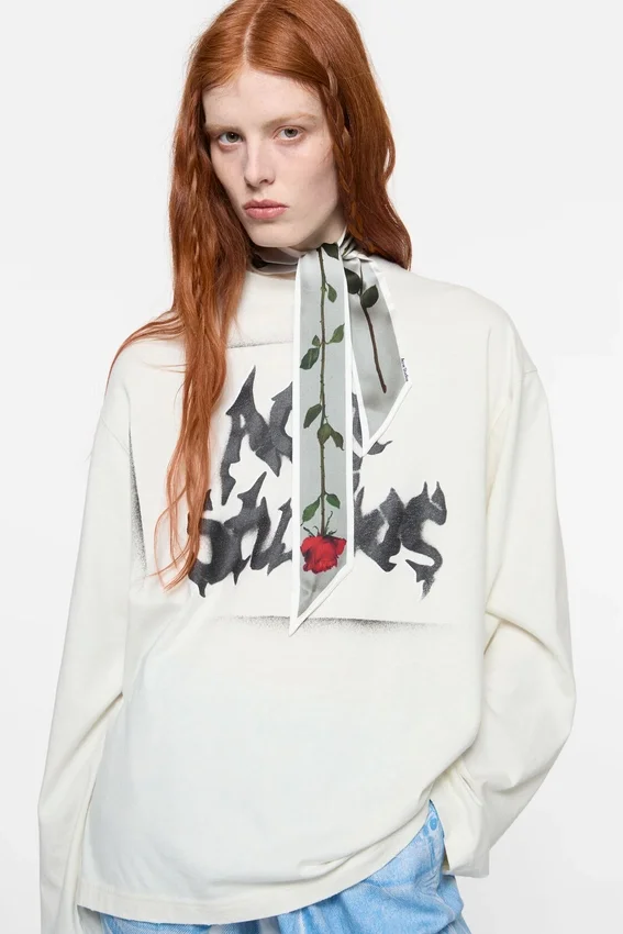 Thin silk satin scarf