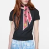 Thin silk satin scarf
