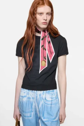 Thin silk satin scarf