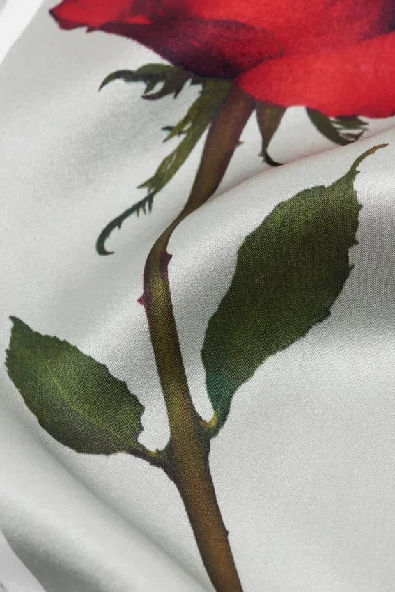 Thin silk satin scarf