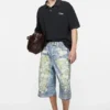 Trompe-l’œil denim shorts