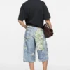 Trompe-l’œil denim shorts