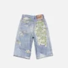 Trompe-l’œil denim shorts