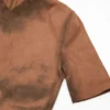 Trompe-l’œil suede dress