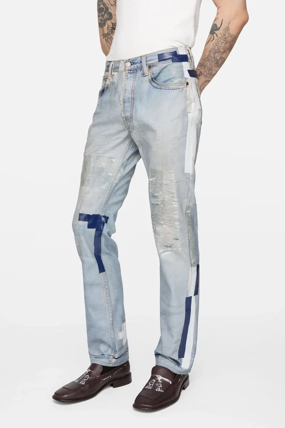 Trompe-l'œil tape jeans