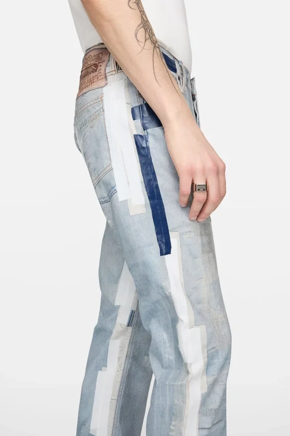 Trompe-l'œil tape jeans