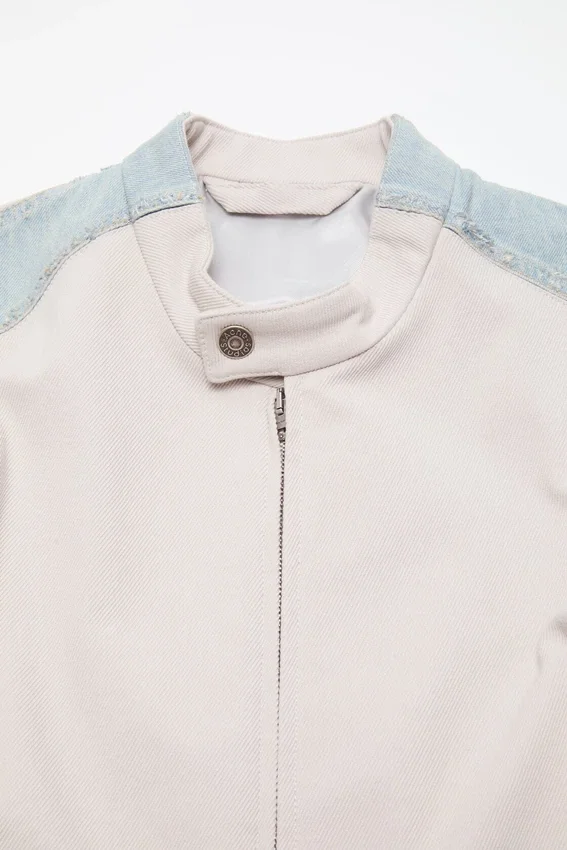 Twill biker jacket