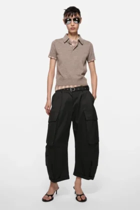 Twill cargo trousers