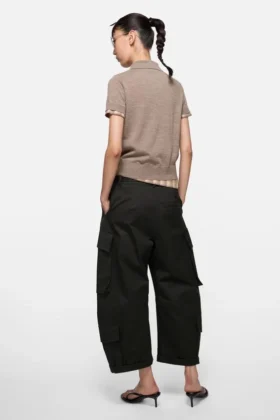 Twill cargo trousers