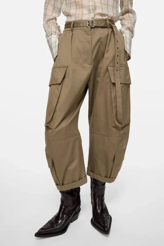 Twill cargo trousers