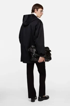 Twill jacket with hood