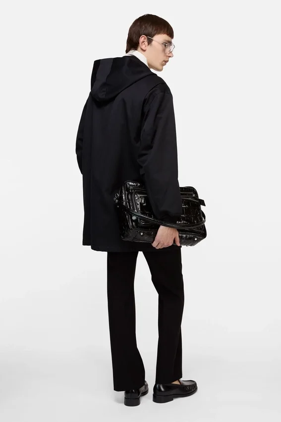 Twill jacket with hood