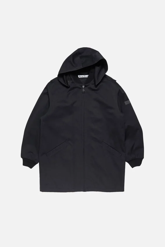 Twill jacket with hood