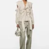 Twill trousers with belt