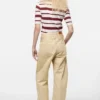 Twill trousers with belt