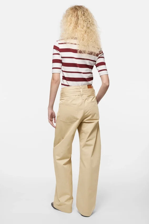 Twill trousers with belt