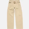 Twill trousers with belt