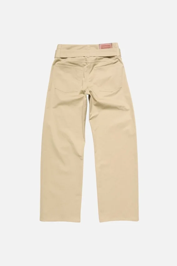 Twill trousers with belt