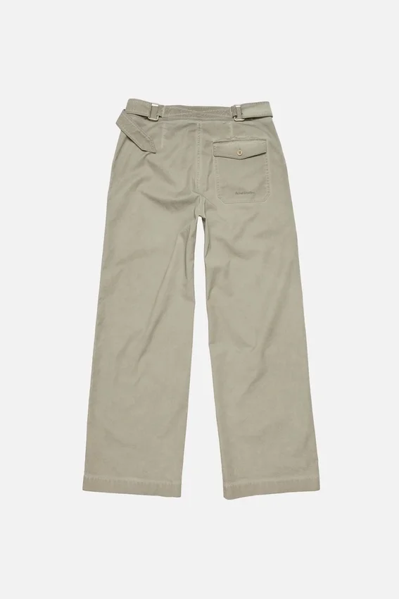 Twill trousers with belt