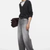 V-neck wool cardigan