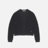 V-neck wool cardigan