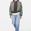 Washed bomber jacket