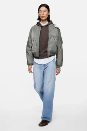 Washed bomber jacket