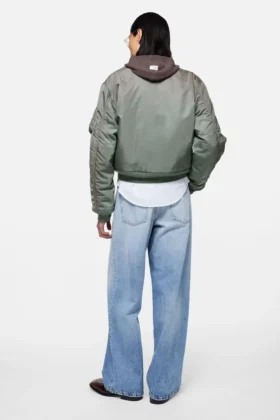 Washed bomber jacket