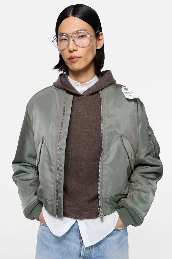 Washed bomber jacket