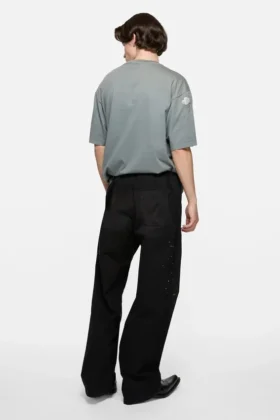 Washed cotton trousers