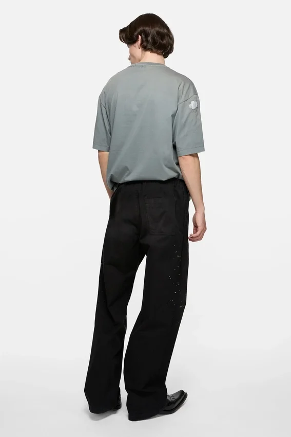 Washed cotton trousers