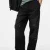 Washed cotton trousers