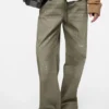 Washed cotton trousers