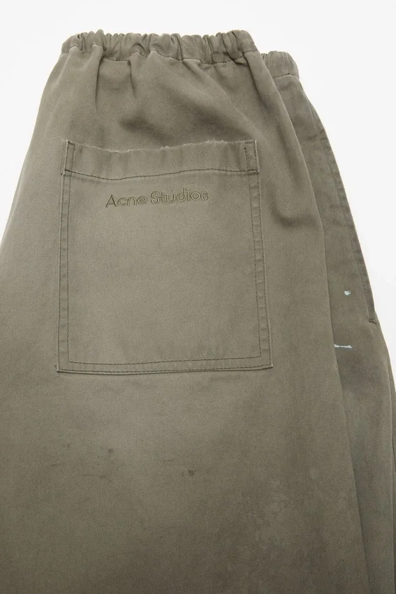 Washed cotton trousers