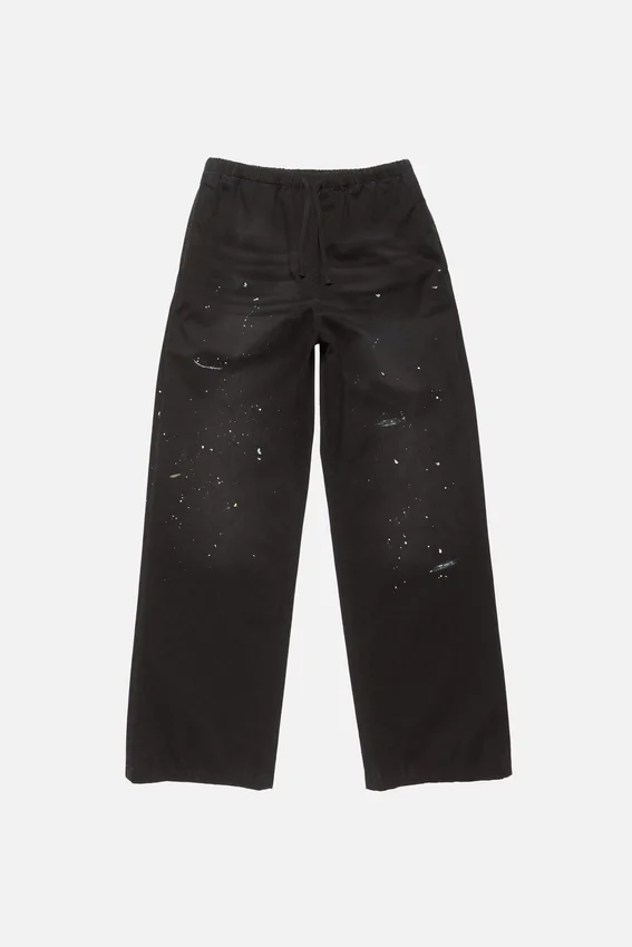 Washed cotton trousers
