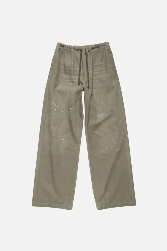 Washed cotton trousers