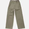 Washed cotton trousers
