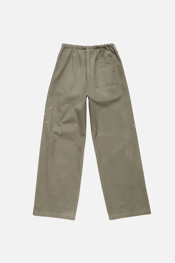 Washed cotton trousers