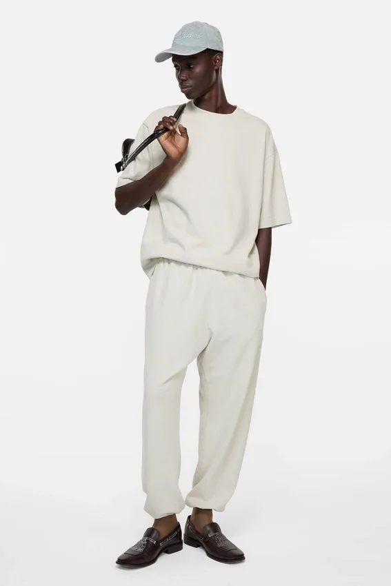 Washed fleece sweatpants