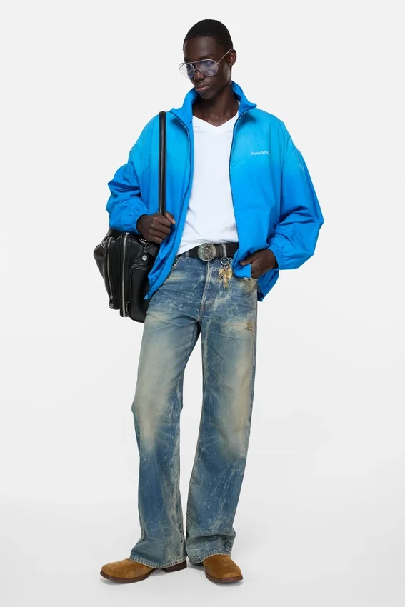 Washed logo jacket