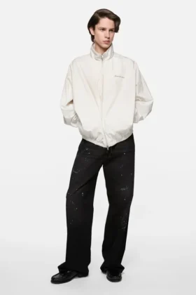 Washed logo jacket
