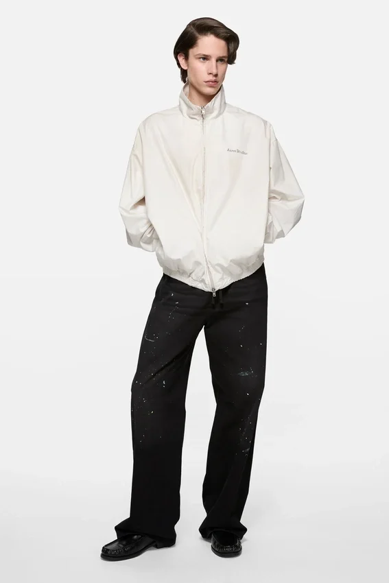 Washed logo jacket