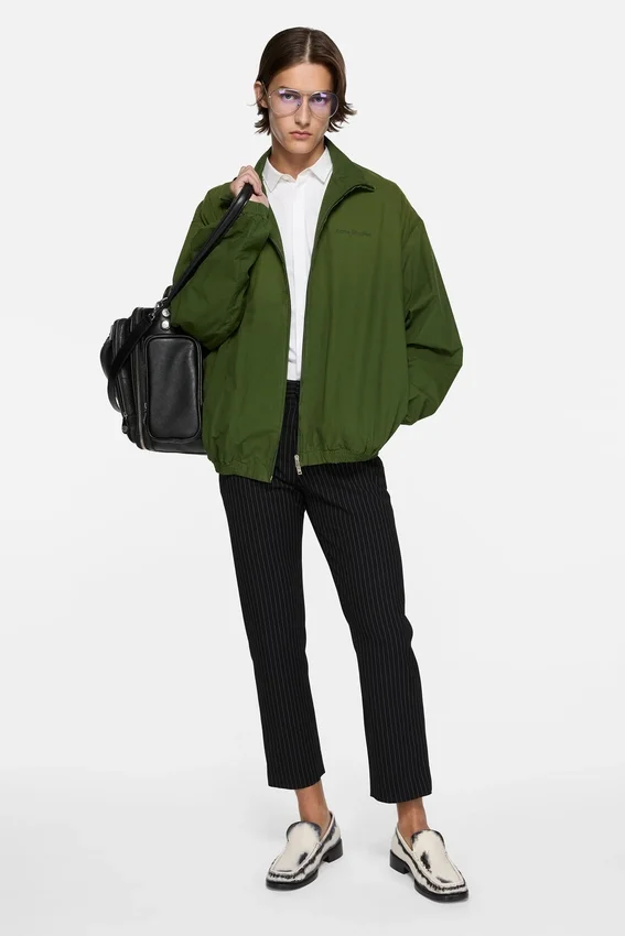 Washed logo jacket